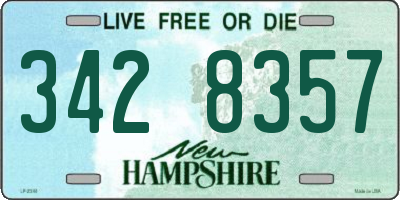 NH license plate 3428357