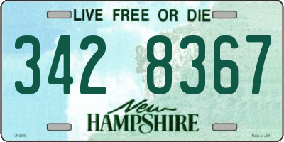 NH license plate 3428367