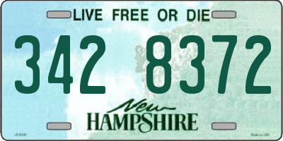 NH license plate 3428372