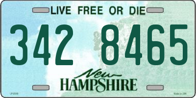 NH license plate 3428465