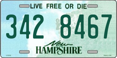 NH license plate 3428467