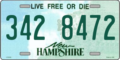 NH license plate 3428472