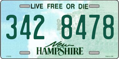 NH license plate 3428478