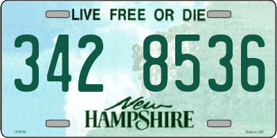 NH license plate 3428536