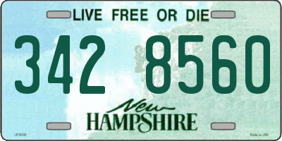 NH license plate 3428560