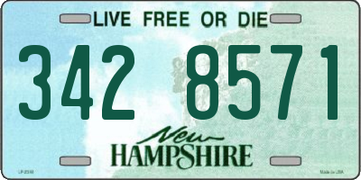 NH license plate 3428571