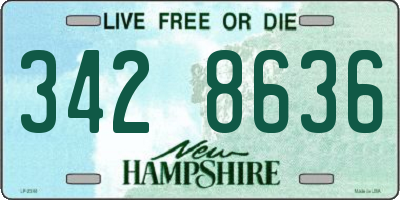NH license plate 3428636