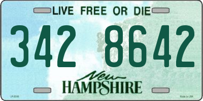 NH license plate 3428642