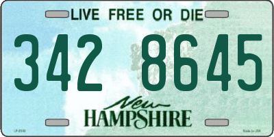 NH license plate 3428645