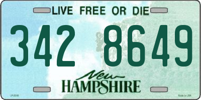 NH license plate 3428649
