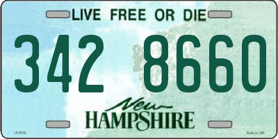 NH license plate 3428660