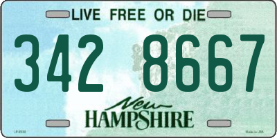 NH license plate 3428667