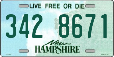 NH license plate 3428671