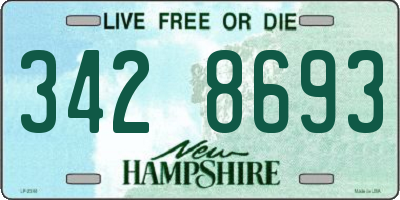 NH license plate 3428693