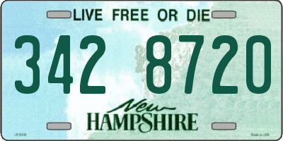 NH license plate 3428720