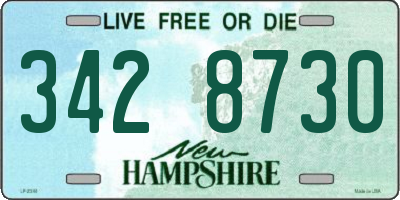 NH license plate 3428730