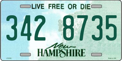 NH license plate 3428735