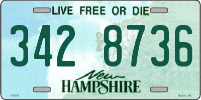 NH license plate 3428736