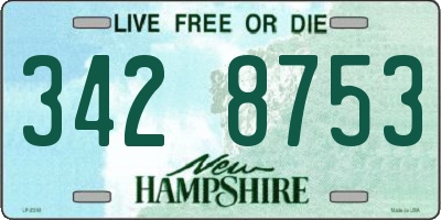 NH license plate 3428753