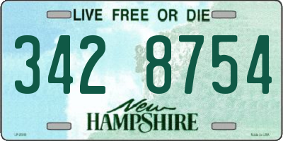 NH license plate 3428754