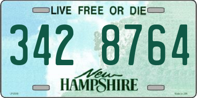 NH license plate 3428764