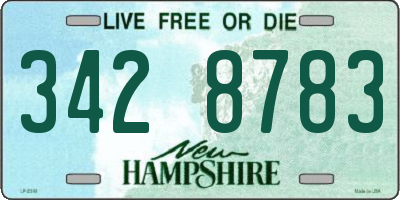 NH license plate 3428783
