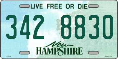 NH license plate 3428830