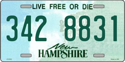 NH license plate 3428831