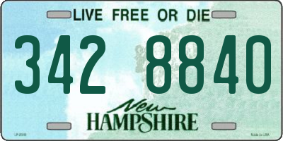NH license plate 3428840