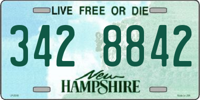 NH license plate 3428842