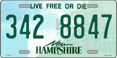 NH license plate 3428847