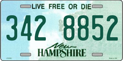 NH license plate 3428852