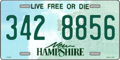 NH license plate 3428856