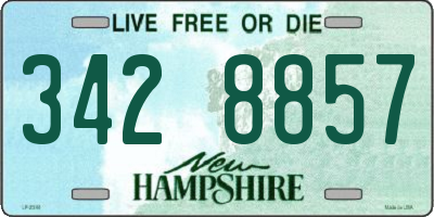 NH license plate 3428857