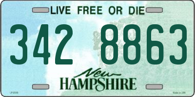 NH license plate 3428863