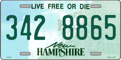 NH license plate 3428865
