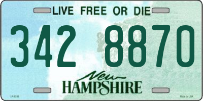 NH license plate 3428870