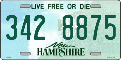 NH license plate 3428875