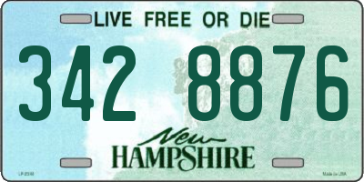 NH license plate 3428876
