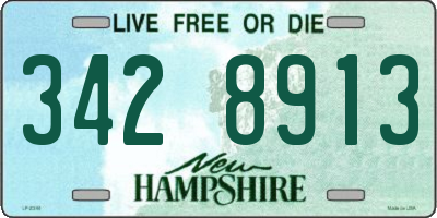NH license plate 3428913