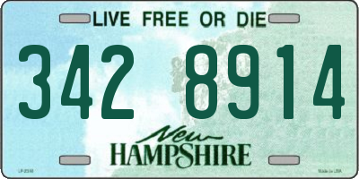NH license plate 3428914