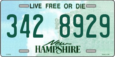 NH license plate 3428929