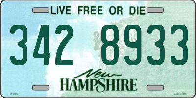 NH license plate 3428933