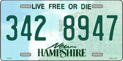 NH license plate 3428947