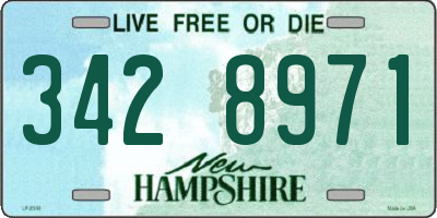 NH license plate 3428971
