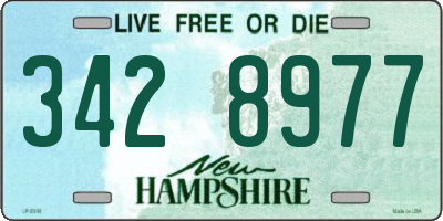 NH license plate 3428977