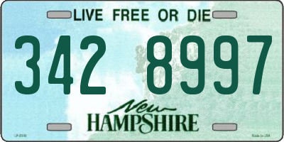 NH license plate 3428997