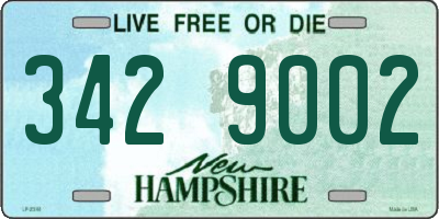 NH license plate 3429002