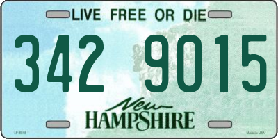 NH license plate 3429015