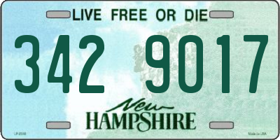 NH license plate 3429017